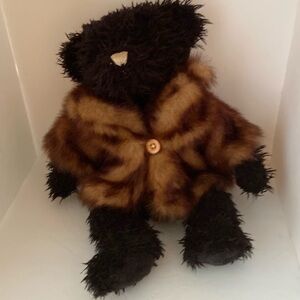 NOVA PLUSH TEDDY BEAR Faux Fur Coat Winter 14” Smoke Free Home Not Played With